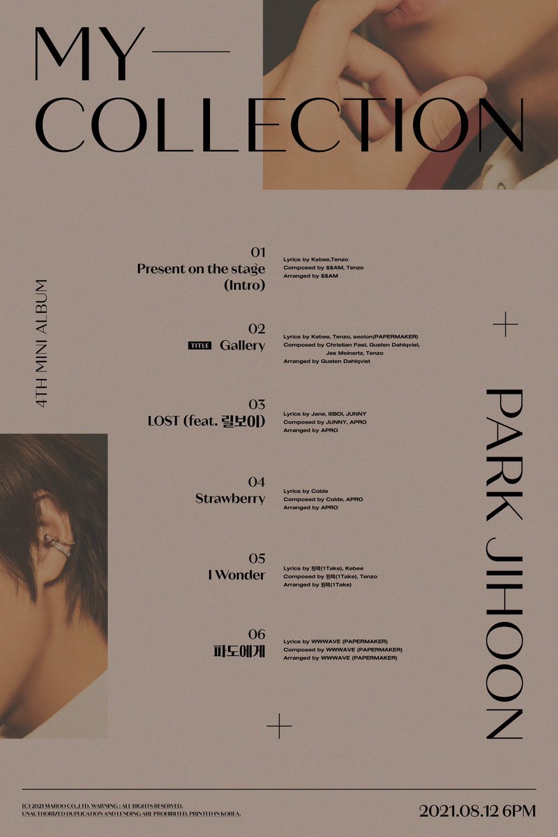Intip Daftar Lagu Album Terbaru Park Ji Hoon “my Collection” Koreanindo 6445